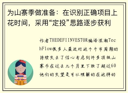为山寨季做准备：在识别正确项目上花时间，采用“定投”思路逐步获利了结